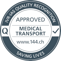 IVR/IAS Quality Recognition — Approved Medical Transport, Qualitätssiegel für Mobimed Patiententransport